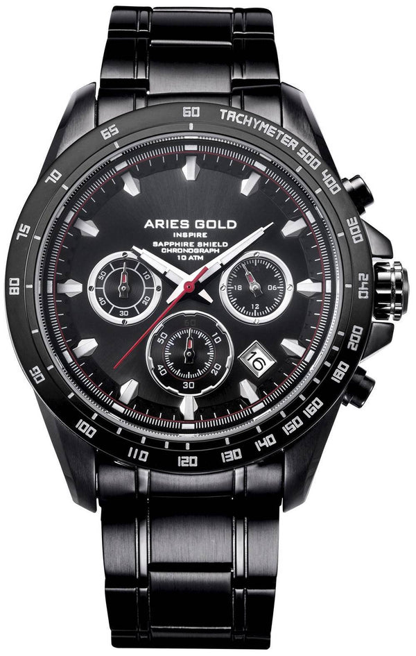 Aries Gold Inspire Drifter Chronograph Quartz G 7001 BK-BK Men's Watch