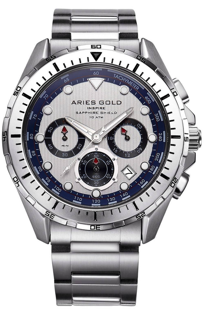 Aries Gold Inspire Atlantic Chronograph Quartz G 7002 S-S Men's Watch