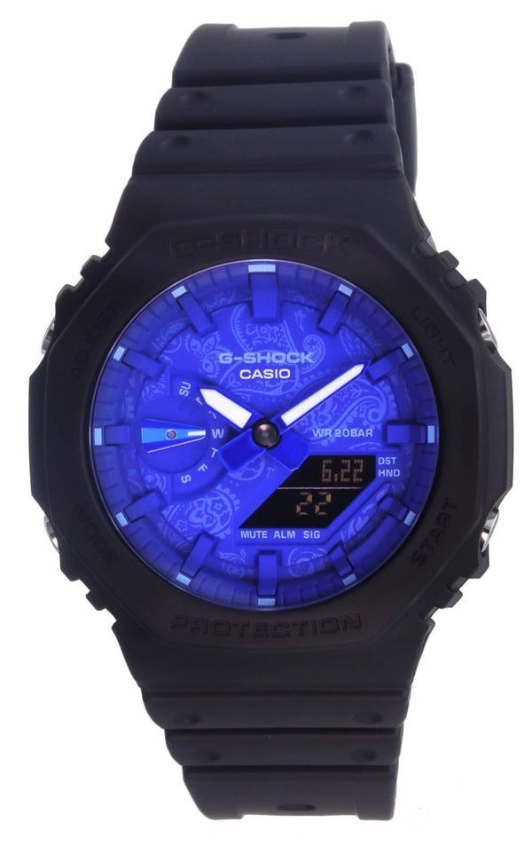 Casio G-Shock Analog Digital Blue Dial Quartz GA-2100BP-1A GA2100BP-1 200M Men's Watch