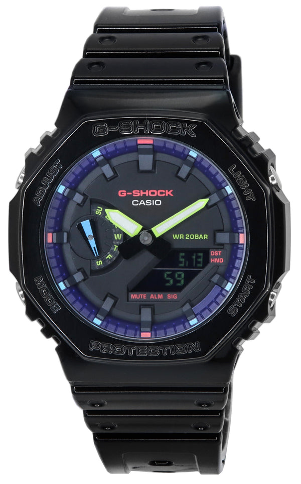 Casio G-Shock Virtual Rainbow Analog Digital Quartz GA-2100RGB-1A GA2100RGB-1 200M Men's Watch