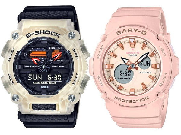 Casio Analog Digital Quartz Couple's Watch Combo Set - GA-900TS-4A And BGA-275-4A