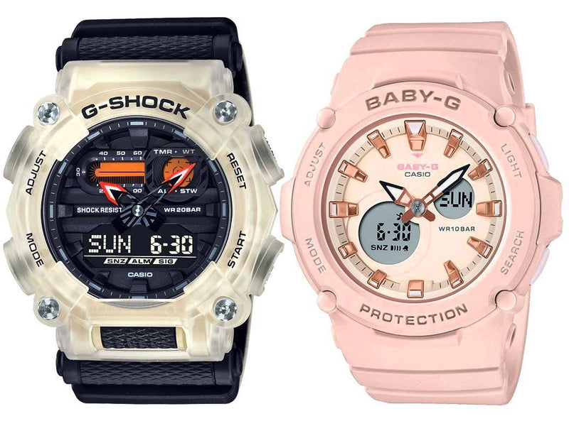 Casio Analog Digital Quartz Couple's Watch Combo Set - GA-900TS-4A And BGA-275-4A