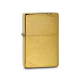 Zippo Vintage with Slashes Brushed Brass Lighter