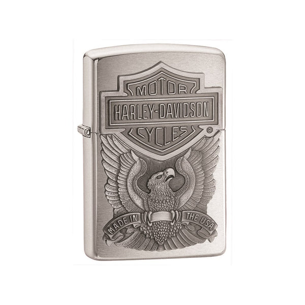 Zippo Harley-Davidson Brushed Chrome Eagle Lighter