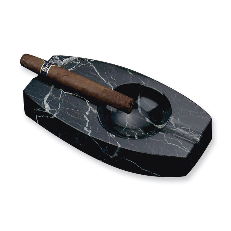 Handcrafted Black Solid Marble Ashtray
