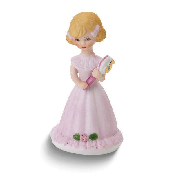 Growing Up Birthday Girls Blonde Age 5 Porcelain Bisque Figurine