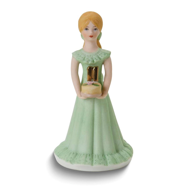 Growing Up Birthday Girls Blonde Age 11 Porcelain Bisque Figurine