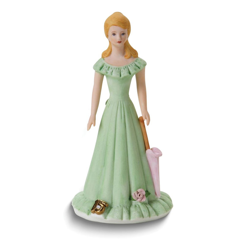 Growing Up Birthday Girls Blonde Age 15 Porcelain Bisque Figurine