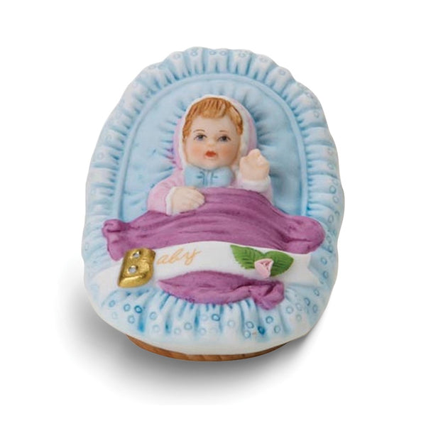 Growing Up Birthday Girls Blonde Newborn Baby Porcelain Bisque Figurine