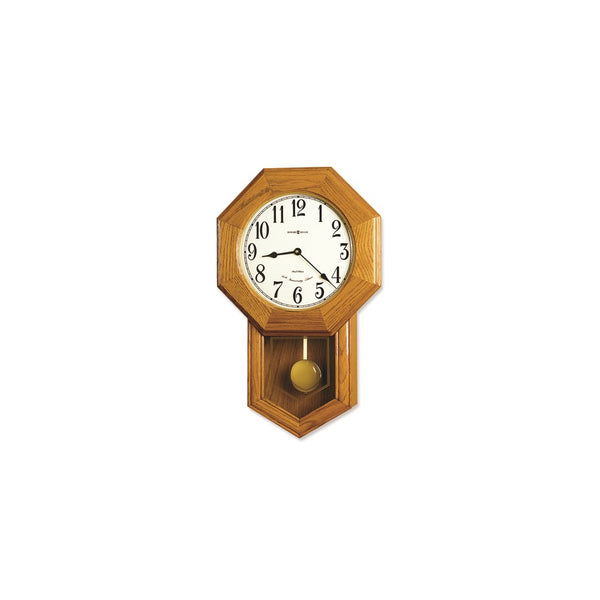 Howard Miller Elliott Oak Finish Wood Quartz Chiming Wall Clock