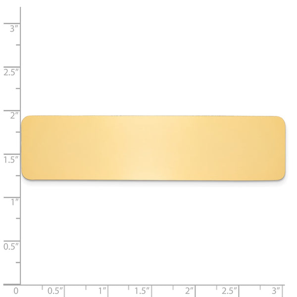 3/4 x 3 Polished Brass Plates-Set of 6