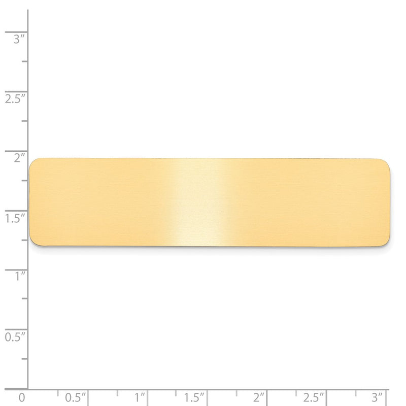 3/4 x 3 Satin Brass Plates-Set of 6