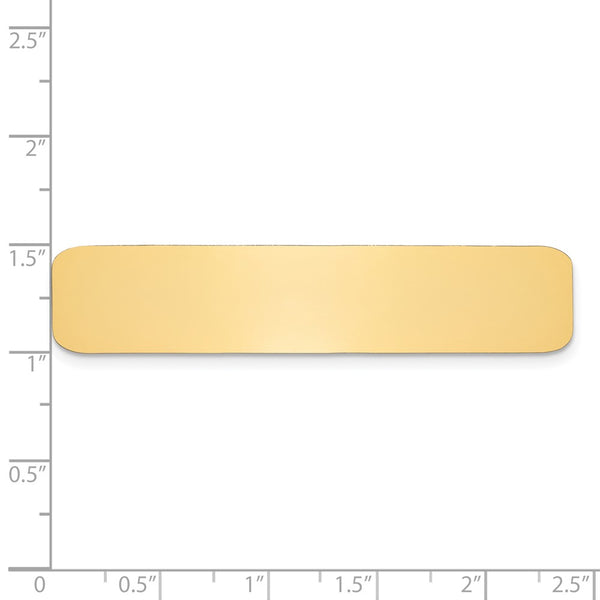 1/2 x 2 3/8 Polished Brass Plates-Set of 6