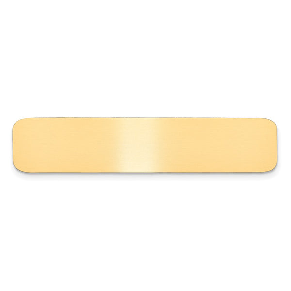 1/2 x 2 3/8 Satin Brass Plates-Set of 6