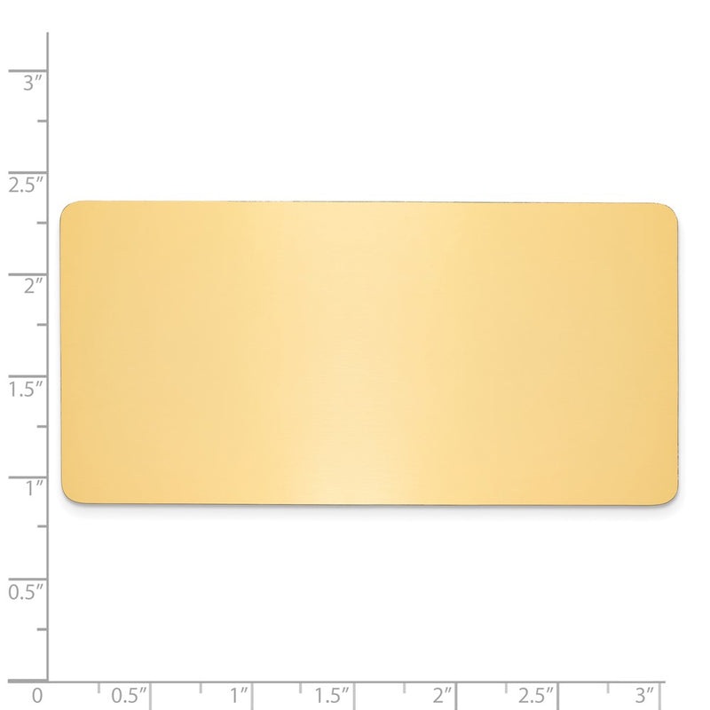 1 1/2 x 3 Polished Brass Plates-Set of 6