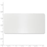 1 1/2 x 3 Polished Aluminum Plates-Set of 6