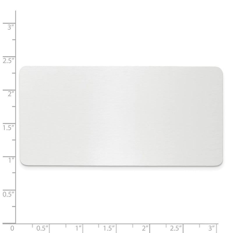 1 1/2 x 3 Polished Aluminum Plates-Set of 6