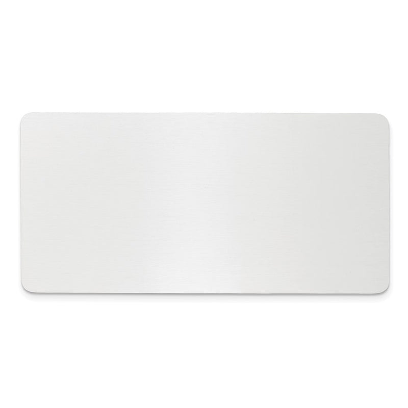 1 1/2 x 3 Polished Aluminum Plates-Set of 6