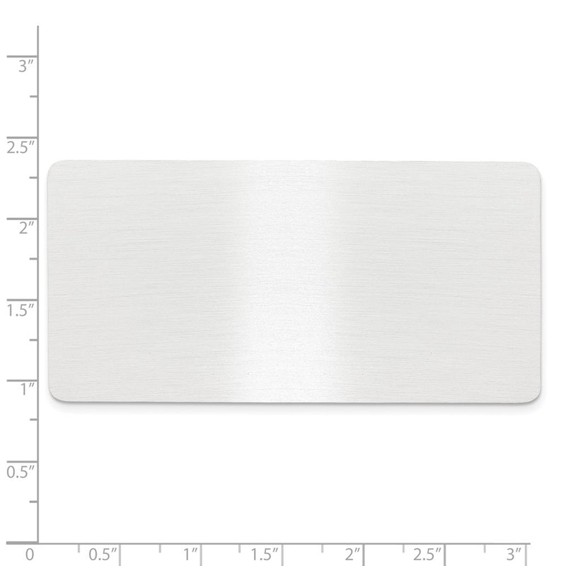 1 1/2 x 3 Satin Alum Plates-Set of 6