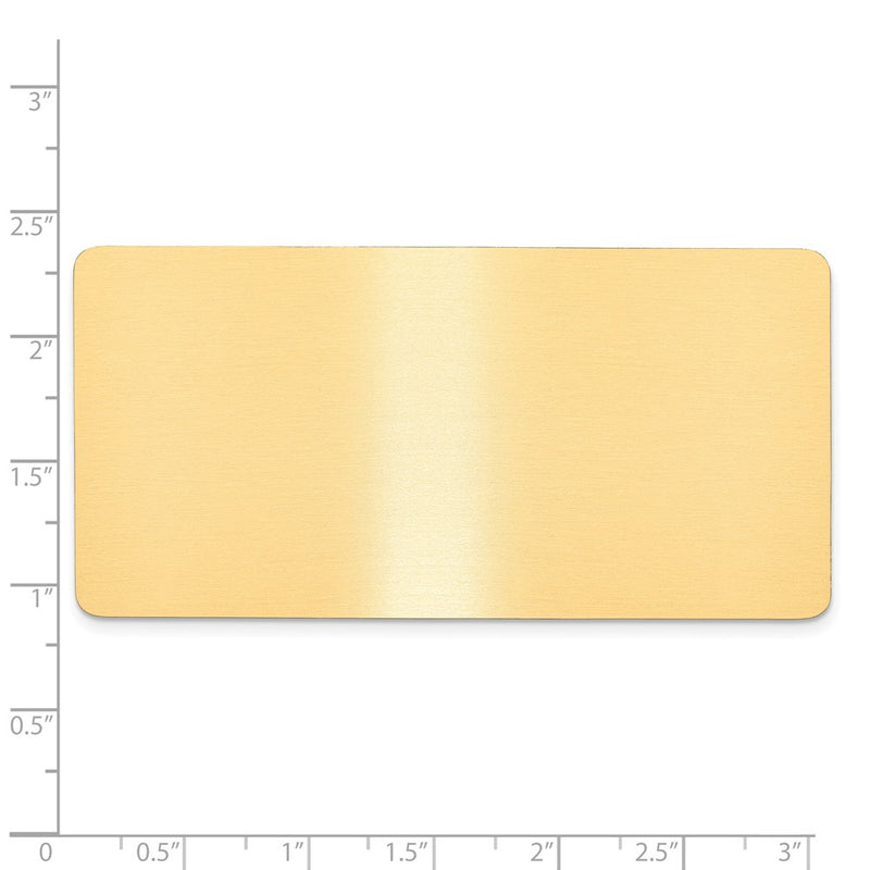 1 1/2 x 3 Satin Brass Plates-Set of 6