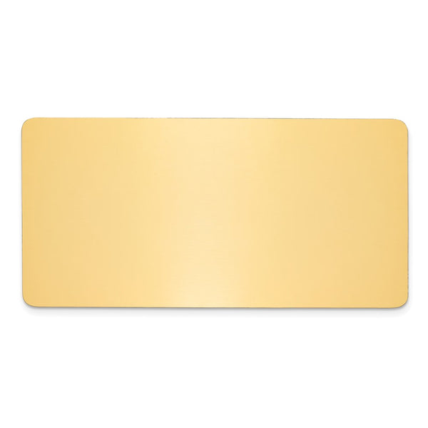 1 1/2 x 3 Polished Brass Plates-Set of 6