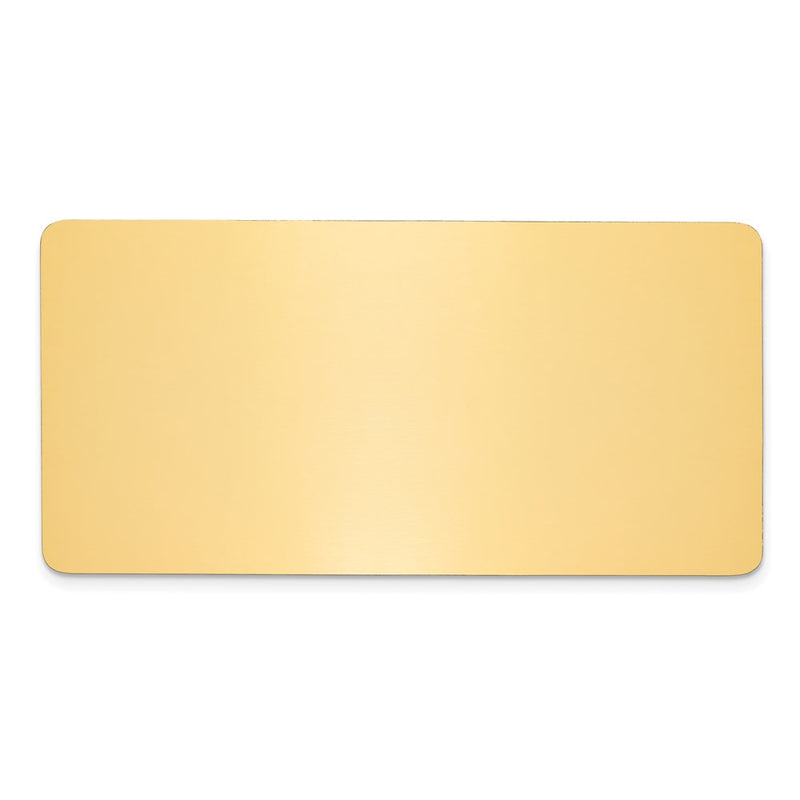 1 1/2 x 3 Polished Brass Plates-Set of 6