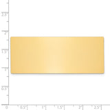 1 X 2 1/2 Polished Brass Plates-Set of 6