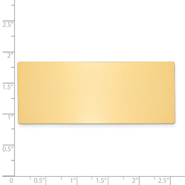 1 X 2 1/2 Polished Brass Plates-Set of 6