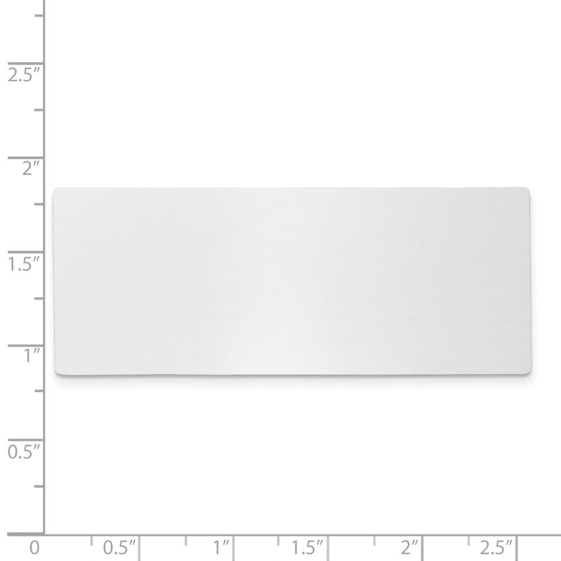 1 X 2 1/2 Polished Aluminum Plates-Set of 6