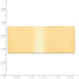 1 X 2 1/2 Satin Brass Plates-Set of 6