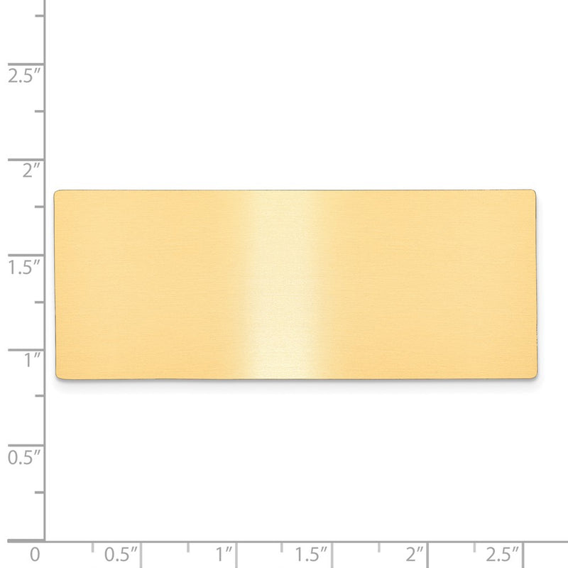 1 X 2 1/2 Satin Brass Plates-Set of 6