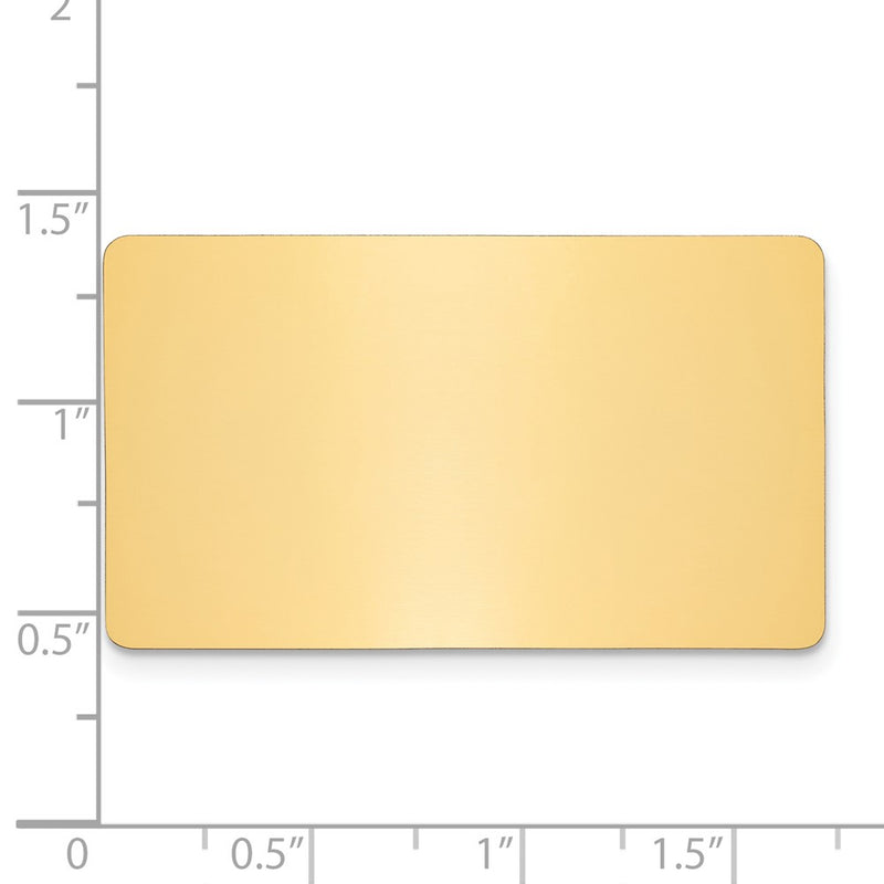 1 x 1 11/16 Polished Brass Plates-Set of 6