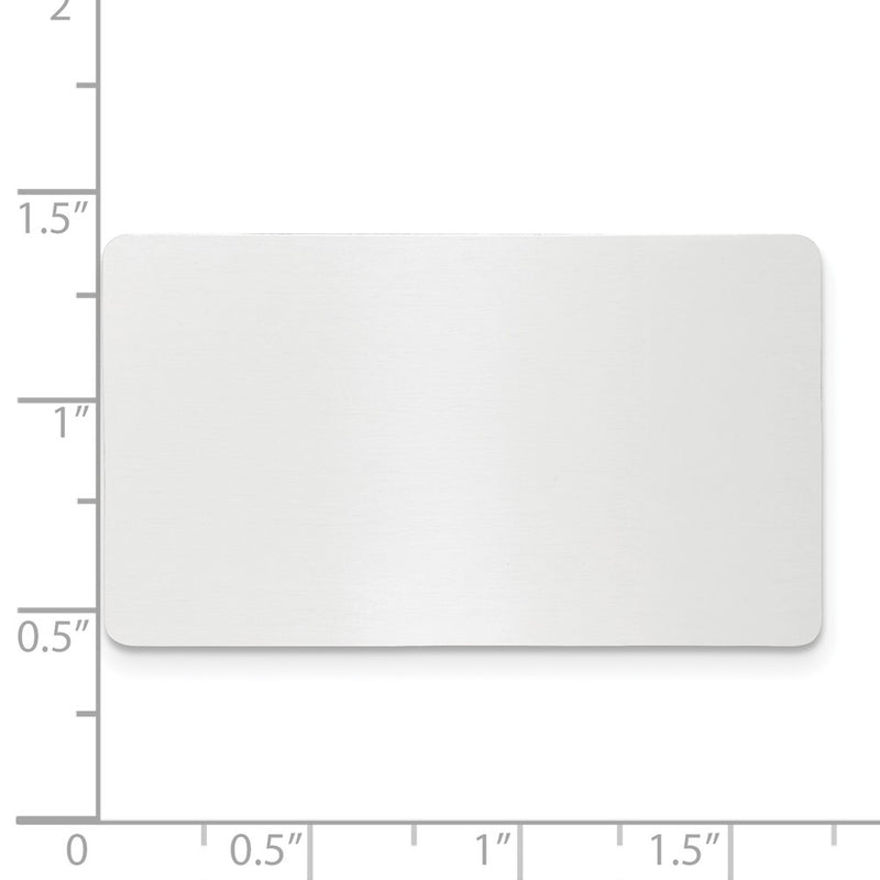 1 x 1 11/16 Polished Aluminum Plates-Set of 6