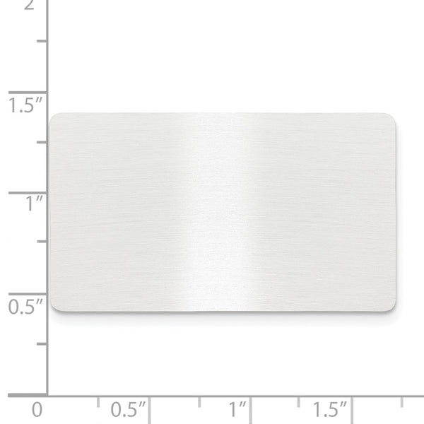 1 x 1 11/16 Satin Aluminum Plates-Set of 6