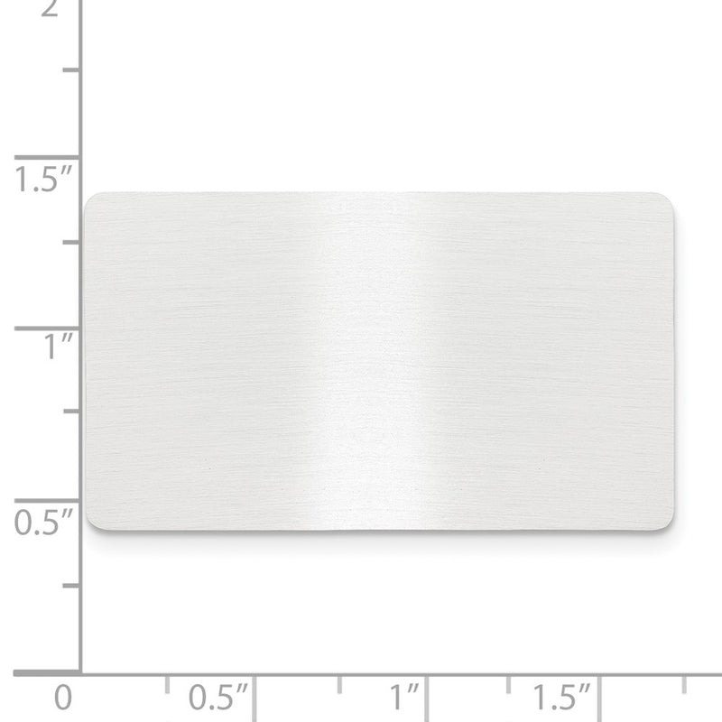 1 x 1 11/16 Satin Aluminum Plates-Set of 6