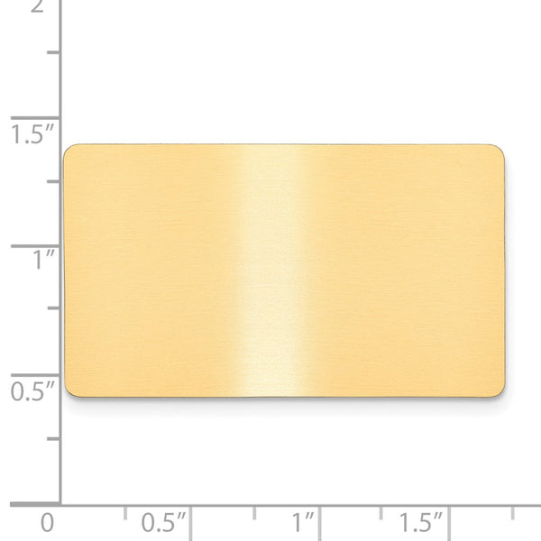 1 x 1 11/16 Satin Brass Plates-Set of 6