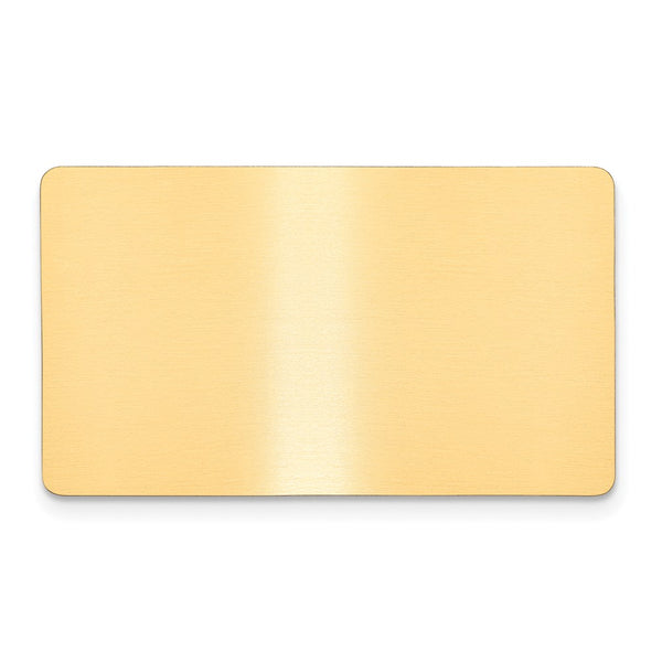 1 x 1 11/16 Satin Brass Plates-Set of 6