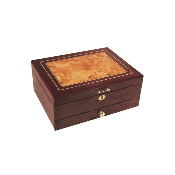 Two-tone Maple Inlay Wood Jewelry Box