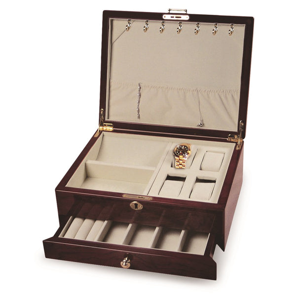 Two-tone Maple Inlay Wood Jewelry Box