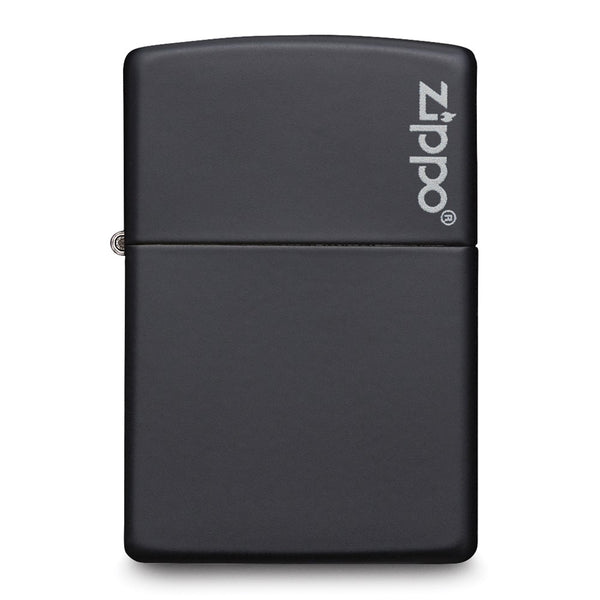 Zippo Logo Black Matte Lighter