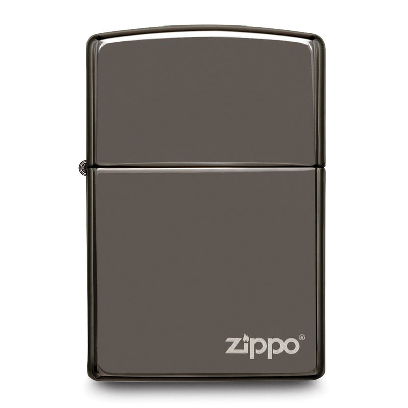 Zippo Logo Black Ice Lighter