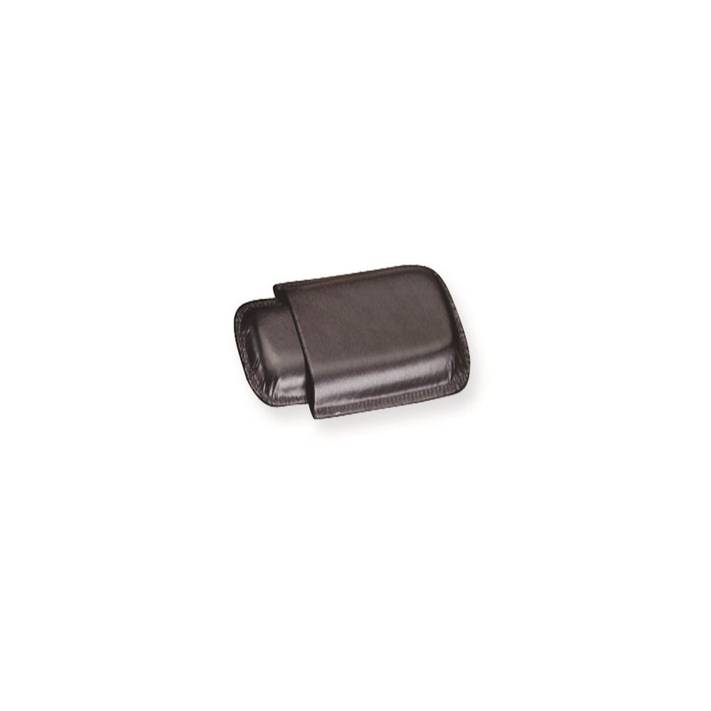 Black Leather Three Cigar Travel Case