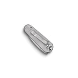 Stainless Steel Silver Stud Locking Pocket Knife with Belt Clip