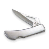 Frost Cutlery Stainless Steel Silver Hawk Locking Pocket Knife with Cut-out Blade