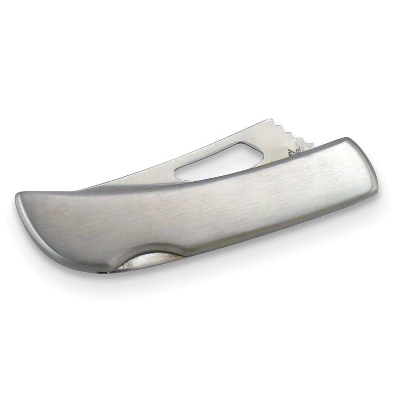 Frost Cutlery Stainless Steel Silver Hawk Locking Pocket Knife with Cut-out Blade