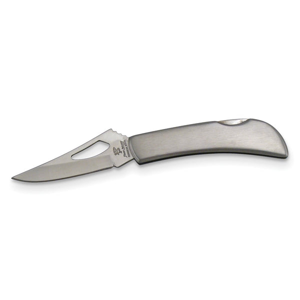 Frost Cutlery Stainless Steel Silver Hawk Locking Pocket Knife with Cut-out Blade
