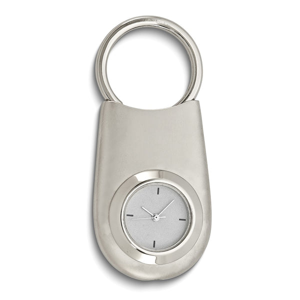 Nickel-plated Oval Clock Key Ring
