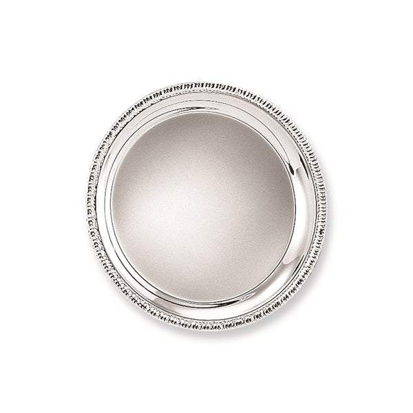 Silver-plated 10 Inch Round Fancy Edge Tray