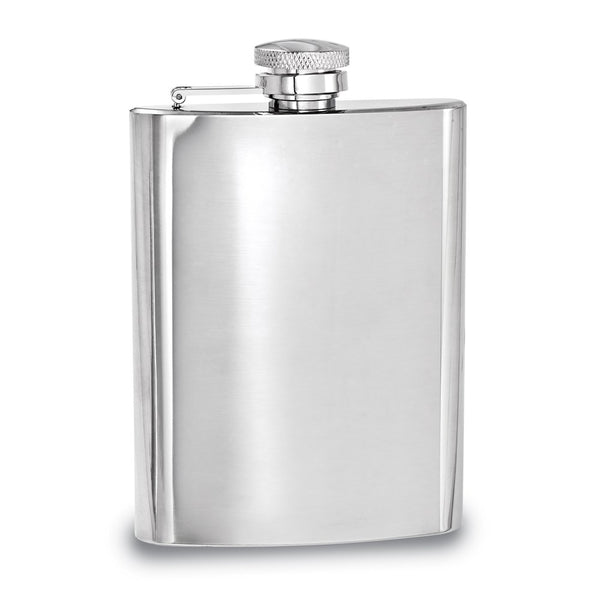 Rebel Steel Polished Stainless Steel 7 ounce Hip Flask with Funnel
