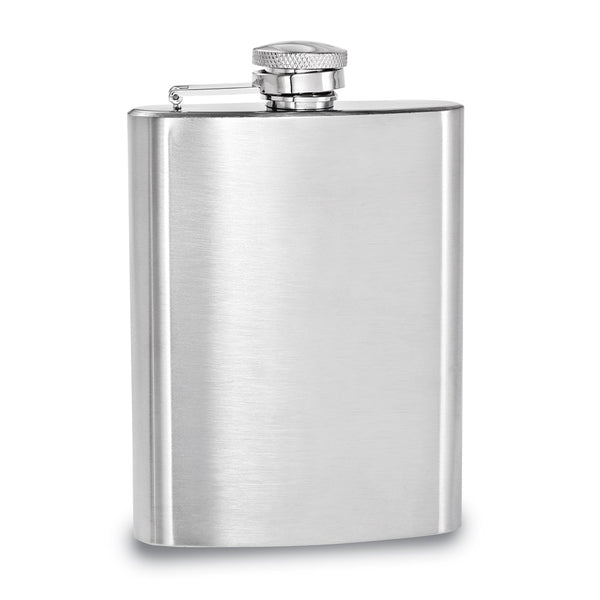 Rebel Steel Brushed Stainless Steel 7 ounce Hip Flask with Funnel